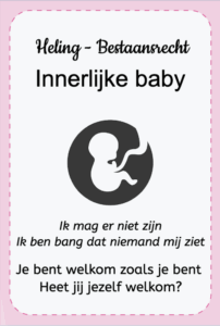 Kaart ‘Innerlijke baby’, over bestaansrecht, welkom zijn en zelfacceptatie