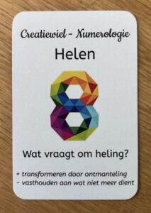 Helen Creatiewiel 8 numerologie