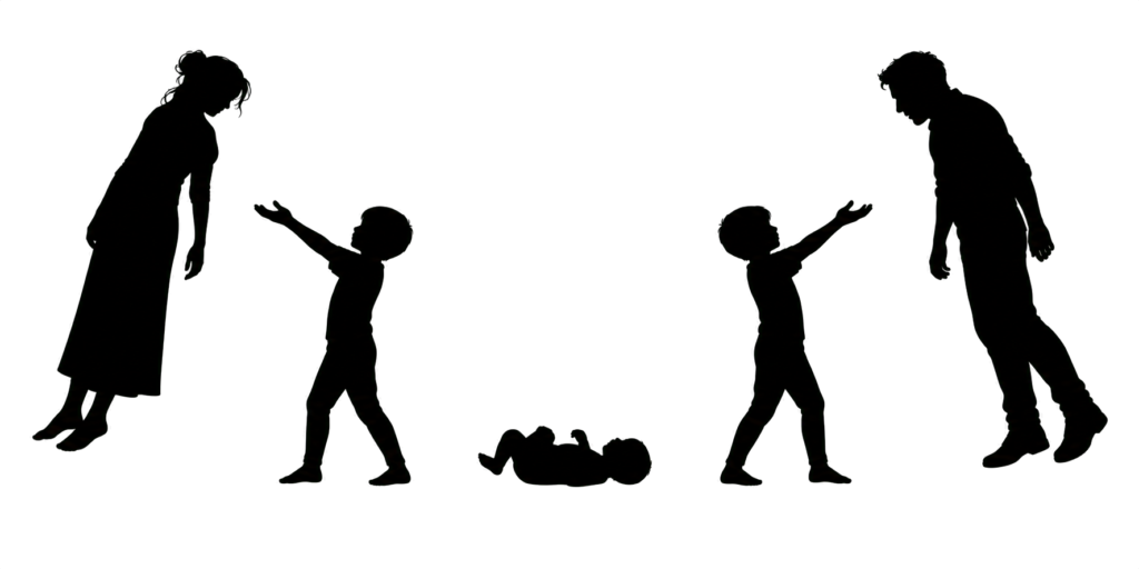 als kinderen hun ouders dragen